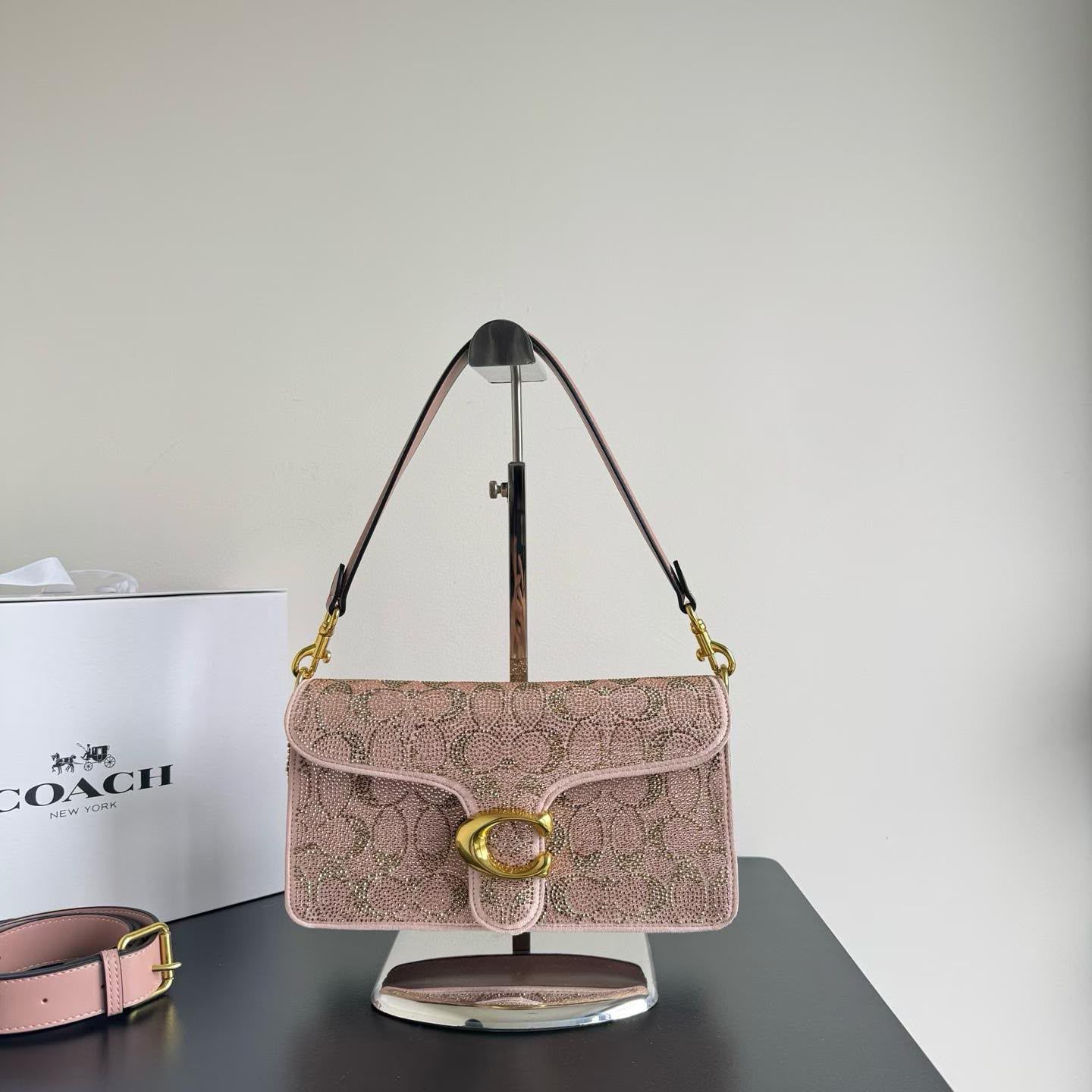 Coach Tabby 26 Crystal Signature Shoulder Bag